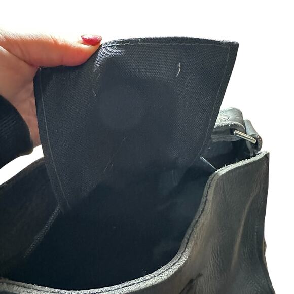 Eternal Perspective Cross Shoulder Bag Bison Leather Turquoise Beads Horse Hair - Picture 8 of 9